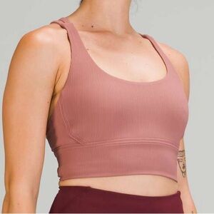 NWT Lululemon Energy Bra in Ribbed Spiced Chai , Longline Soul Cycle Collab NEW